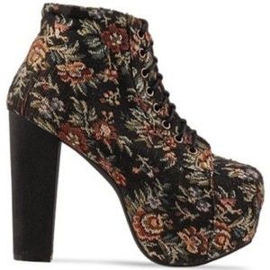 Jeffrey Campbell Floral tapestry Lita boot
